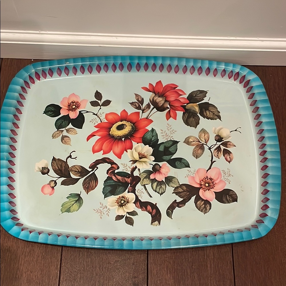 Worcester Ware Floral Decorative Tray